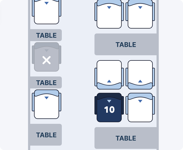 Standard and 1st Class seats